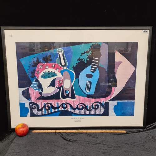 94 - Very large high quality print of Pablo Picasso's (1881-1973) 'Still life with a mandolin' held in th... 