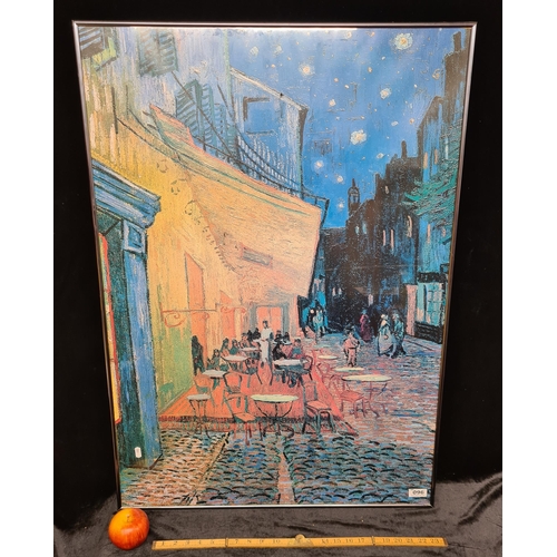 96 - Very large high quality print of Vincent van Gogh's 'Cafe terrace at night' originally painted in 18... 