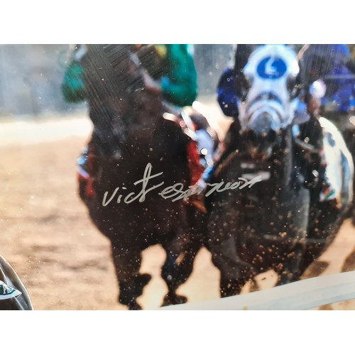 69 - Large high quality print signed by the jockey Victor Espinoza , the Triple Crown winner, hologrammed... 