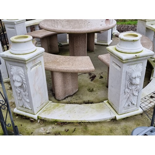 35 - Star Lot : A good collection of white marble pieces. Including stands, Columns, slabs, Pillars Appro... 