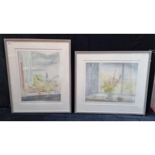 76 - Two large framed, limited edition lithographs, including 