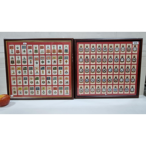 raf badges cigarette cards Two super sets of full Cigarette cards. Including RAF badges and army cap  badges in very decorative