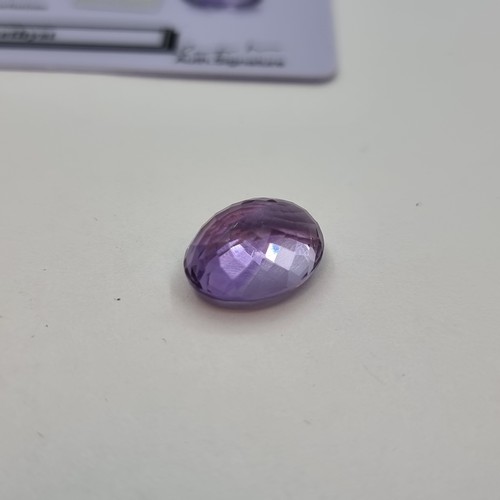 371 - Super Natura amethyst 10.8 cts In  a lovely oval cut 10.8 cats With COA