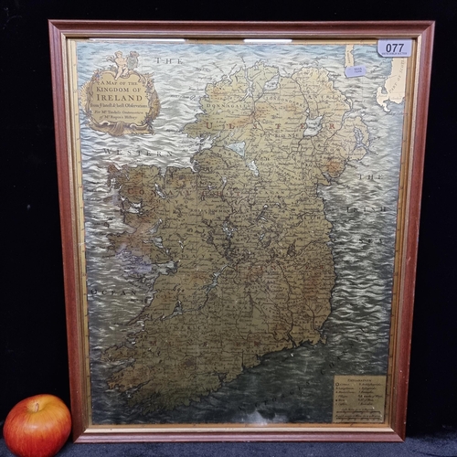 77 - An absolutely stunning gilded map titled 