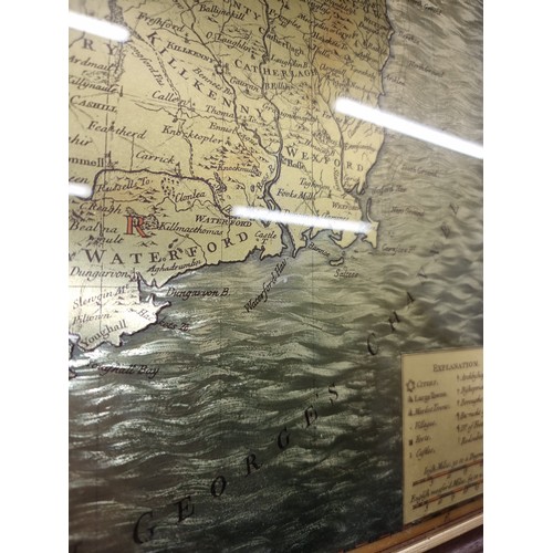 77 - An absolutely stunning gilded map titled 