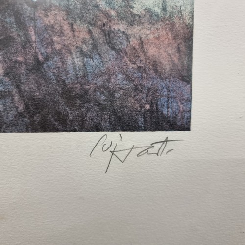 99 - A very large original limited edition (24/100) lithograph print featuring a profile image of a boy b... 