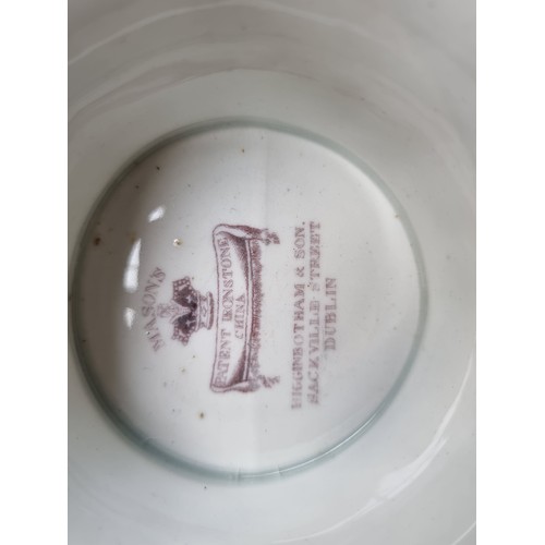 363 - Three fine bone china items, including an impressive large Masons' Ironstone two-handled tureen with... 
