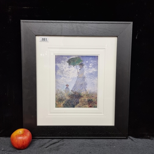 81 - A Good sized high quality print of an original painting by Claude Monet titled 'Woman with Parisol' ... 