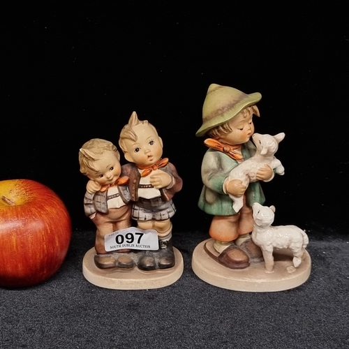 97 - Two vintage porcelain Goebel Hummel figurines, one 1960s example titled 