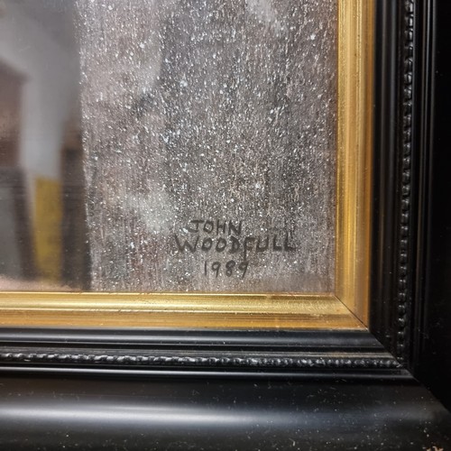 67 - A large original mixed media work titled ' Innercity news vendor' (1989) by the established Irish ar... 