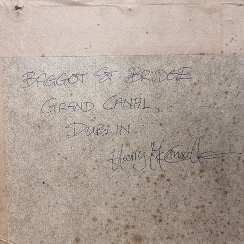 77 - A lovely original watercolour painting of 'Baggot street bridge, Dublin' (1982) by the established I... 