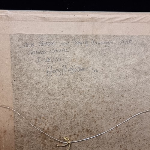 79 - A lovely original watercolour painting of 'Lock Gates near Patrick Kavanagh seat ' (1982) by the est... 