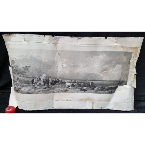 252 - A large illustration of the imperial British navy fleet, draw by Oscar Parkes for the Daily Telegrap... 