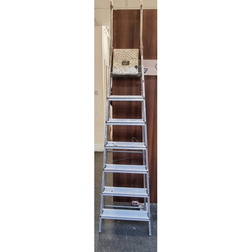381 - A ''Hailo'' brand step ladder with 7 treads.