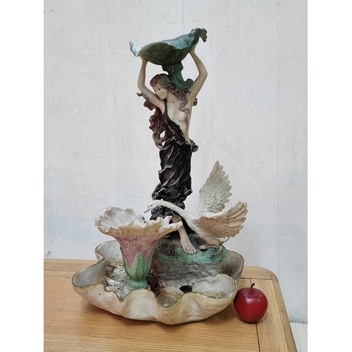 392 - An indoor figurative Water Feature in the form of a Water Nymph (or Naiad). With three pin plug and ... 