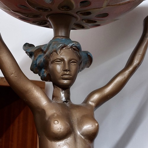 285 - Star Super Star Lot  A highly unusual free standing 1960s Art Deco style sculptural lamp. The column... 