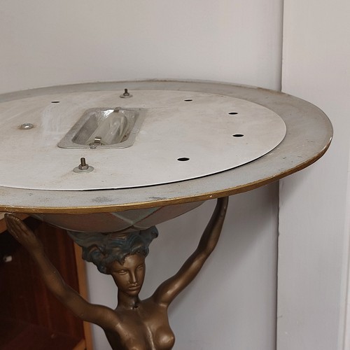 285 - Star Super Star Lot  A highly unusual free standing 1960s Art Deco style sculptural lamp. The column... 
