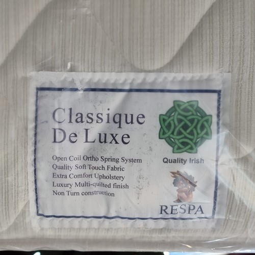 396 - Classique Deluxe Open Coil Ortho Spring System Mattress with black box frame and headboard. As new. ... 