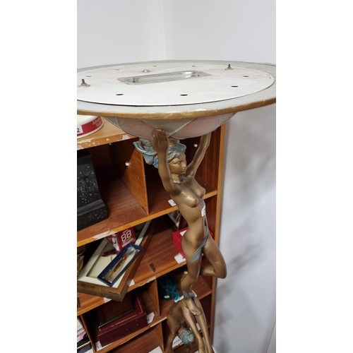 285 - Star Super Star Lot  A highly unusual free standing 1960s Art Deco style sculptural lamp. The column... 