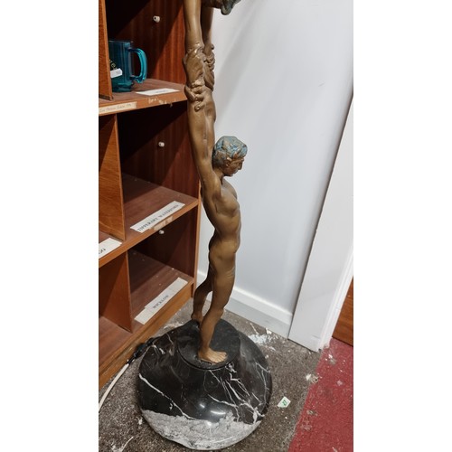 285 - Star Super Star Lot  A highly unusual free standing 1960s Art Deco style sculptural lamp. The column... 