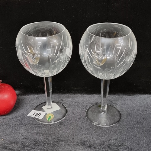 199 - A lovely pair of Waterford Crystal 