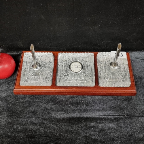 213 - A three part Waterford Crystal 