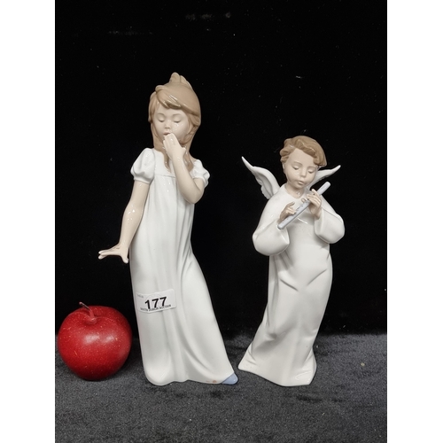 177 - Two NAO by Lladro figures, including 