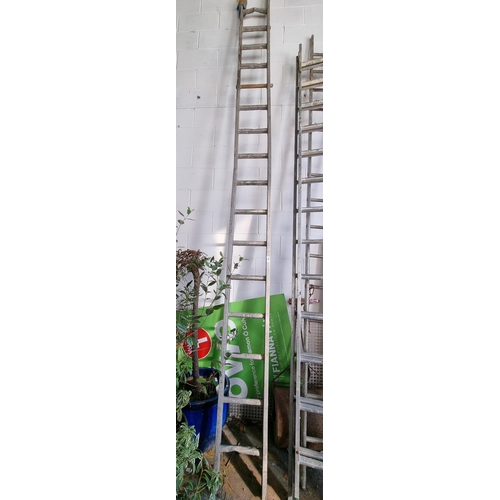 782 - A large aluminium 18 step ladder. `Very tall