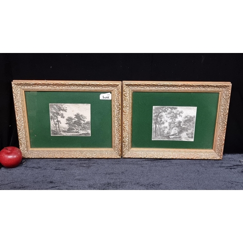 90 - Star Lot: Two fabulous original etchings from the 17th century Dutch artist Anthonie Waterloo(1609 -... 