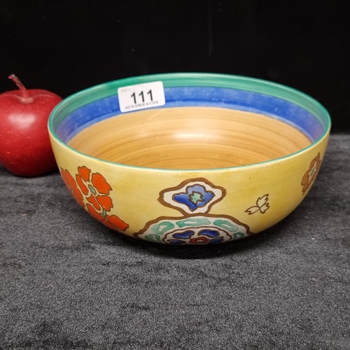 111 - A beautiful Art Deco hand painted ceramic bowl by 