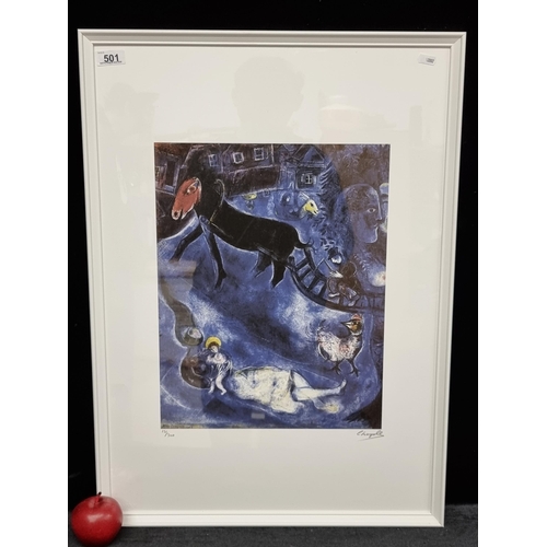 501 - A high quality limited edition giclee print of a painting by famous artist Marc Chagall, with the S.... 