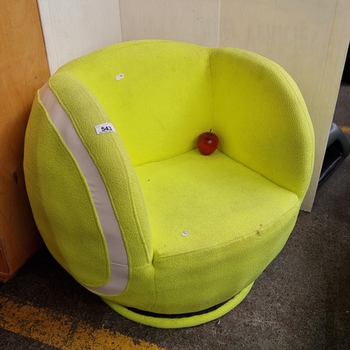 543 - An unusual novelty tub chair in the form of a tennis ball. Very quirky and cool item.