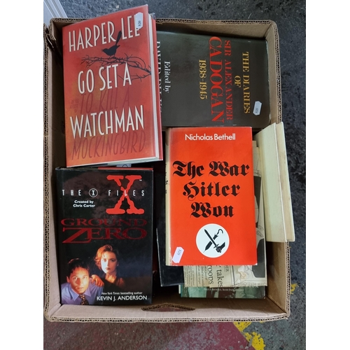 658 - A large box of eighteen high quality books including ''The War Hitler Won'' by Nicholas Bethell and ... 