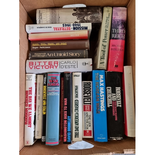 660 - A large box of nineteen excellent hardback books of a mostly of Military interest.