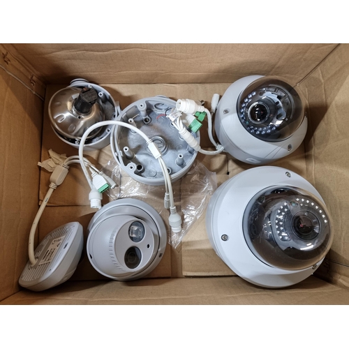 700 - Four Interlogix security cameras, including a VF mini dome camera, a dome camera, a turret camera an... 