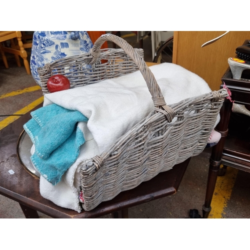 480 - A homeware lot of four items, including three high quality Irish wool blankets including a McNutt of... 