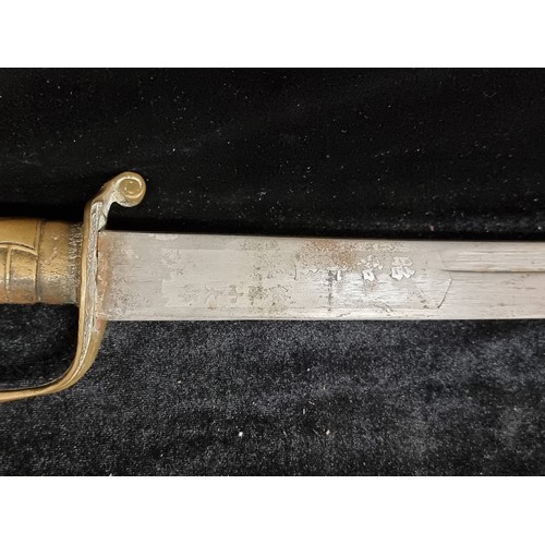 109 - An high quality Japanese WW2 Naval dress sword. The blade is engraved with Japanese characters which... 