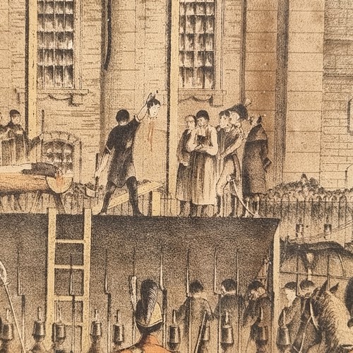 730 - Star Lot An Original very rare coloured print of the Execution of Robert Emmet, In Thomas Street Dub... 