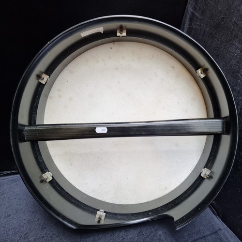 465 - Star Lot : A large high quality bodhrán from Waltons Stores. Featuring five autographed signatures f... 