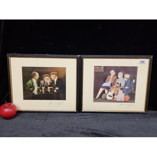 105 - Two high quality prints hand signed by the Irish artist John Woodfull, originally painted in 1987-19... 