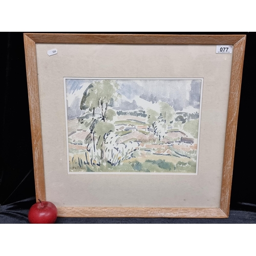 77 - A good sized original watercolour on paper painting by Berthold Dunne titled 