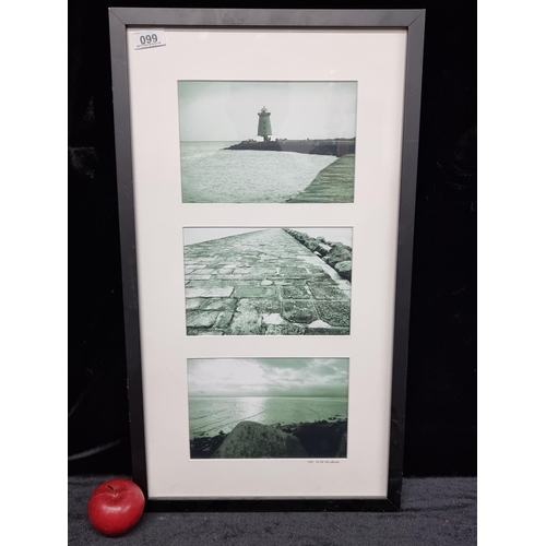 99 - Three high quality prints of photographs of Poolbeg lighthouse and environs signed and dated bottom ... 