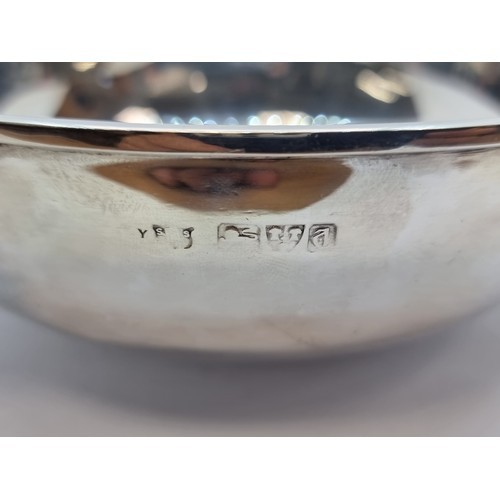 64 - Star Lot : A very fine antique sterling silver two handled dish. Hallmarked Chester 1911, maker S. B... 