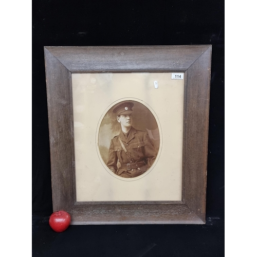 114 - A high quality print of a photograph of the young Michael Collins in the uniform of the Irish Volunt... 