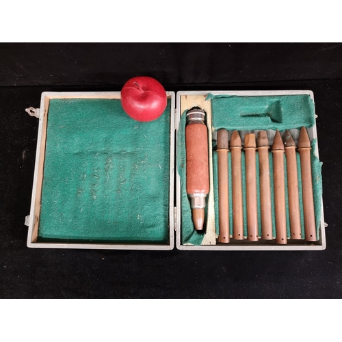 135 - An early 20th century French Cryotherapy surgical kit for the treatment of dermatological conditions... 