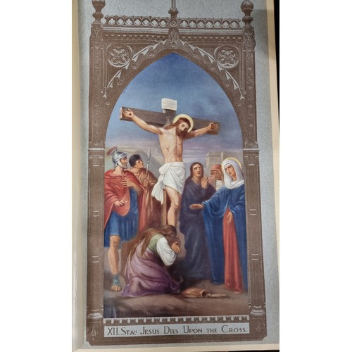 165 - A very large vintage book entitled ''The Stations of The Cross'' written by Reverend Columba Hanraha... 