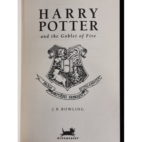 187 - A rare, hardback first edition copy of Harry Potter and The Goblet of Fire. Including the errors on ... 