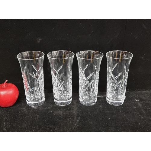 4 Vintage Waterford Clear Crystal Highball Water buy Glasses in Castleton Pattern