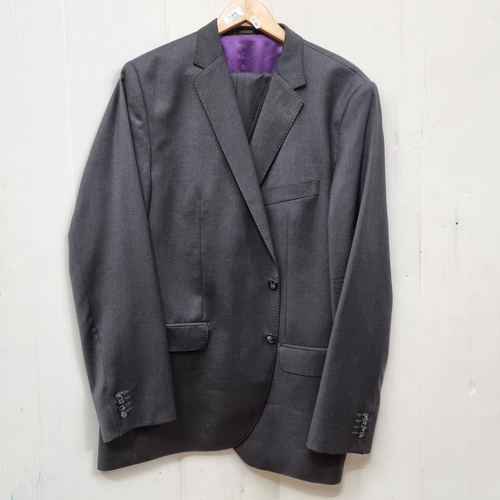 345 - A three piece men's suit, by Irish tailors Louis Copeland & Sons. Crafted from charcoal grey 100% pu... 