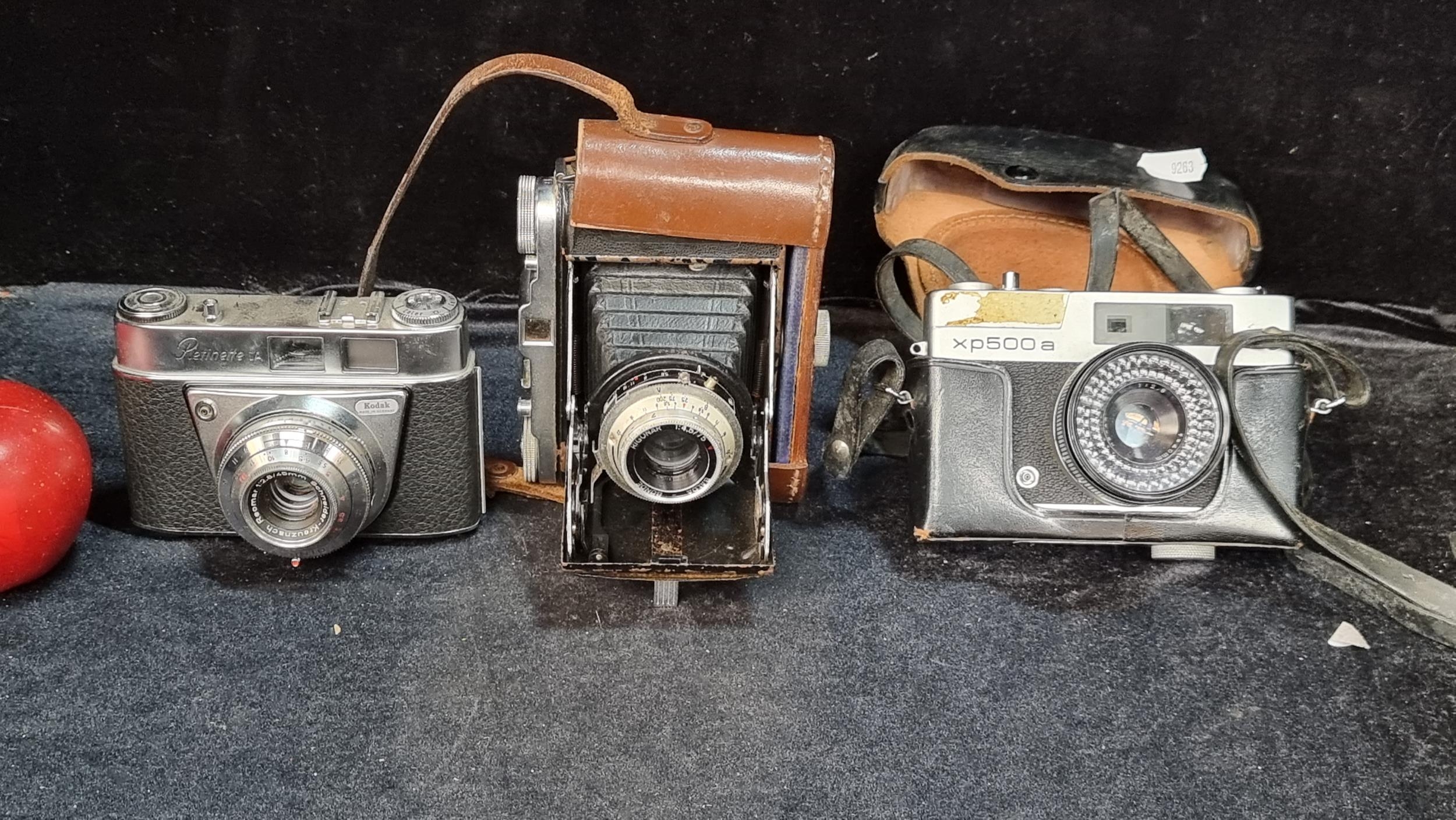 Lot of three hot vintage Kodak cameras